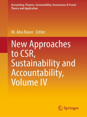 cover image of New Approaches to CSR, Sustainability and Accountability, Volume IV
